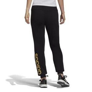 Adidas Black Joggers with Metallic Gold Logo Size 2XL
